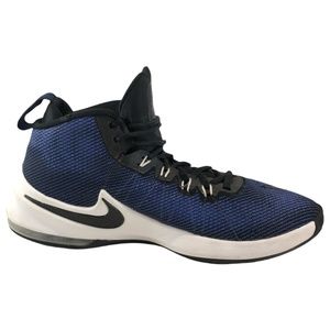 Nike Mens Size 10.5 Air Max Infuriate Mid Shoes Black Blue AA4438-004